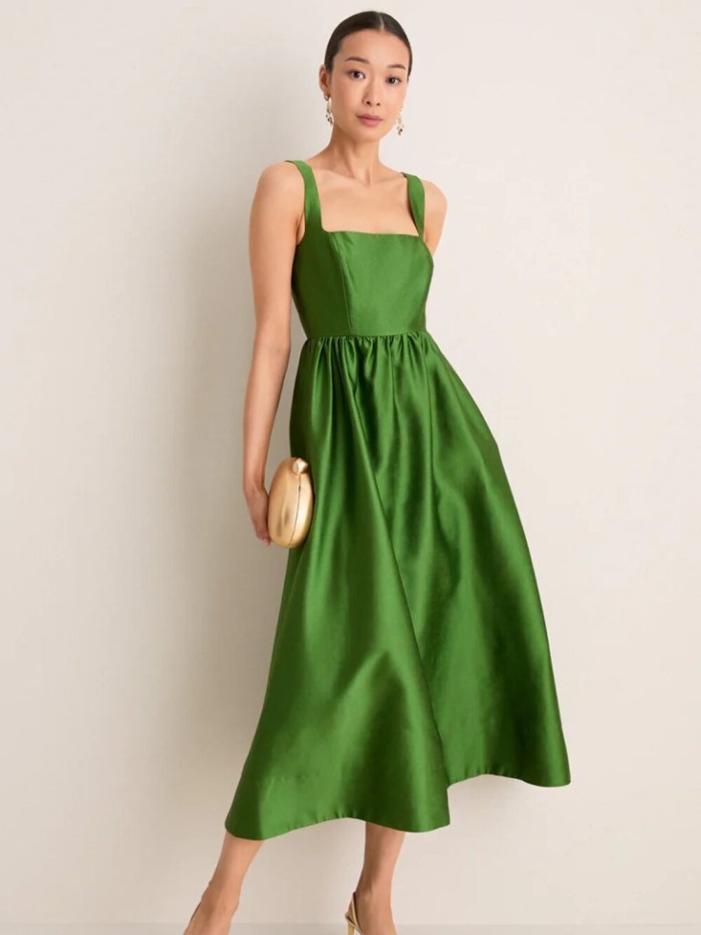 Tuckernuck Green Dupioni Esme Dress NWT | Wedding Guest | M